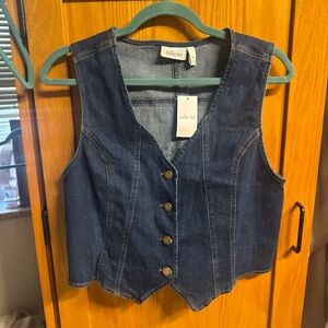 Willow Dark Wash Denim Vest